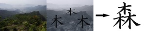 Le kanji forêt